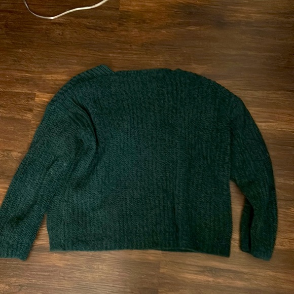 Express Hunter Green Chenille Sweater, Size Small - Picture 2 of 3